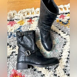 Latitude Femme shearling Moto boots Size 8